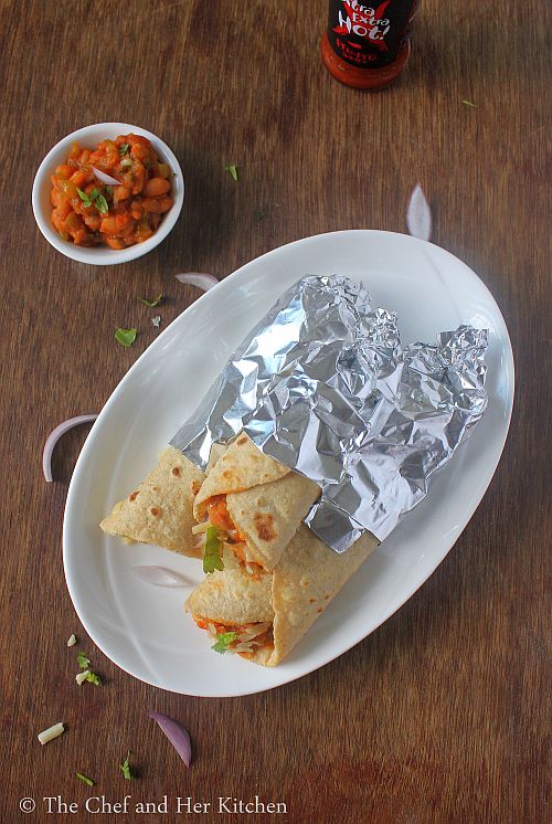 baked beans wrap