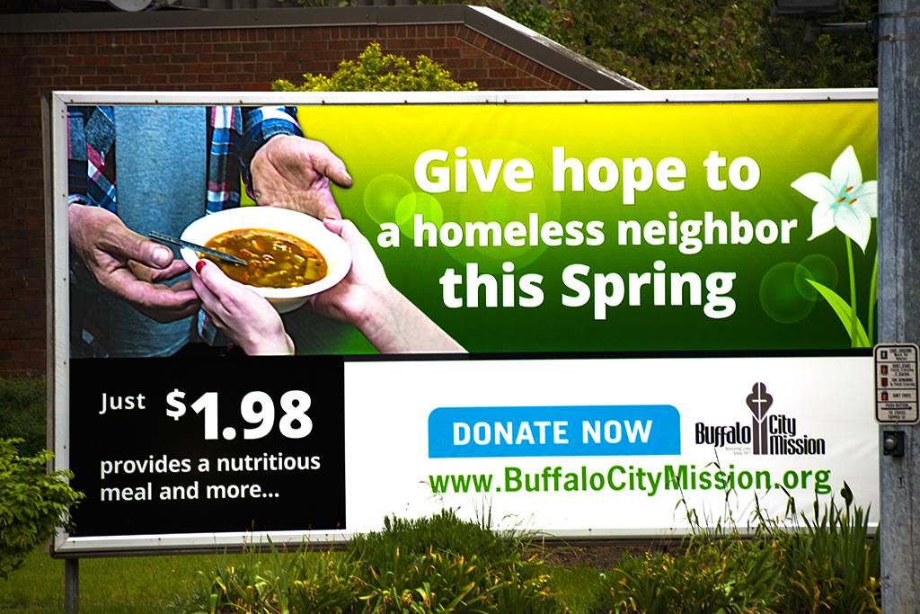 Give hope to a homeless neighbor--Buffalo