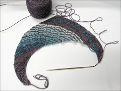 Charred Teal Shawl, as of 5/24/17