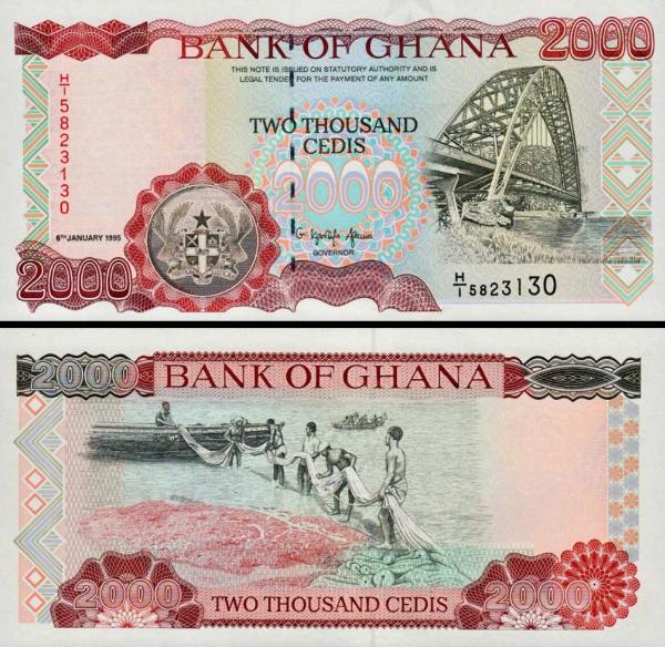 2000 Cedis Ghana 1995, P30b