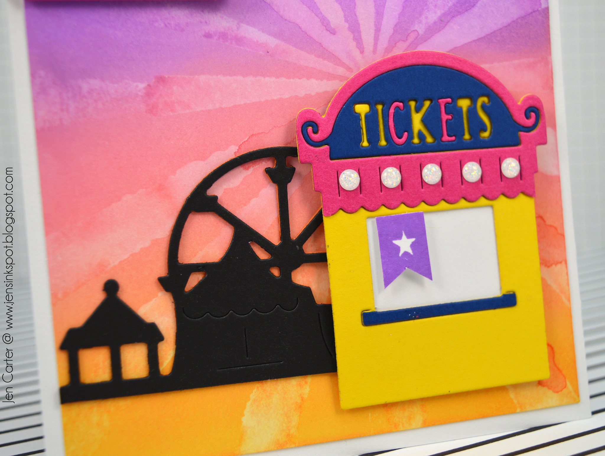 Jen Carter Sun Ray Carnival Tickets Closeup