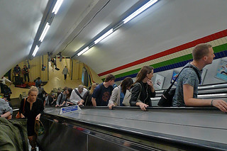 London - Underground escalators