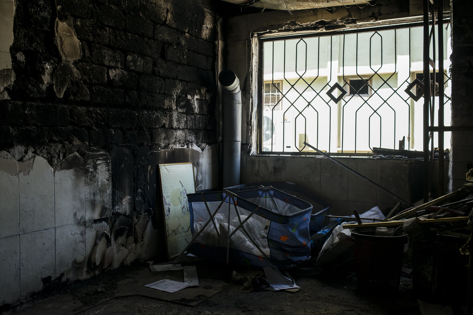 07 A burnt-out patient room at the hospital | by trust.org