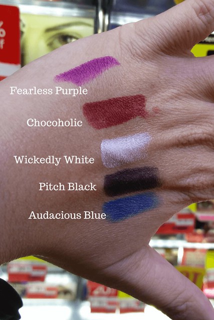 Maybelline Loaded Bolds swatches