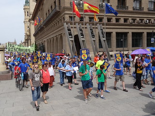 Manifestación en Zaragoza contra el proyecto del embalse de Biscarrués