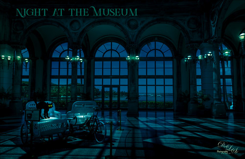 Image of the Kenan Pavilion at night at the Flagler Museum