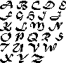 Preview of Cross Stitch Patterns: A to Z Alphabet Sampler (Large Letter Bold Script)