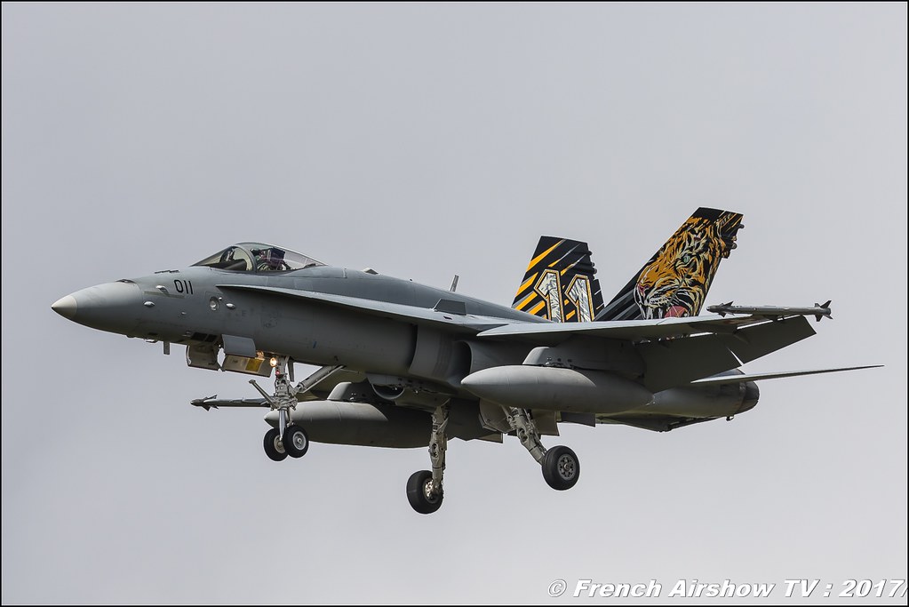 F/A-18C/D Hornet , Staffel 11 swiss , Nato Tiger Meet landivisiau 2017 , NTM2017 ,Spottersday Nato Tigers , Harde to be humble , bretagne 