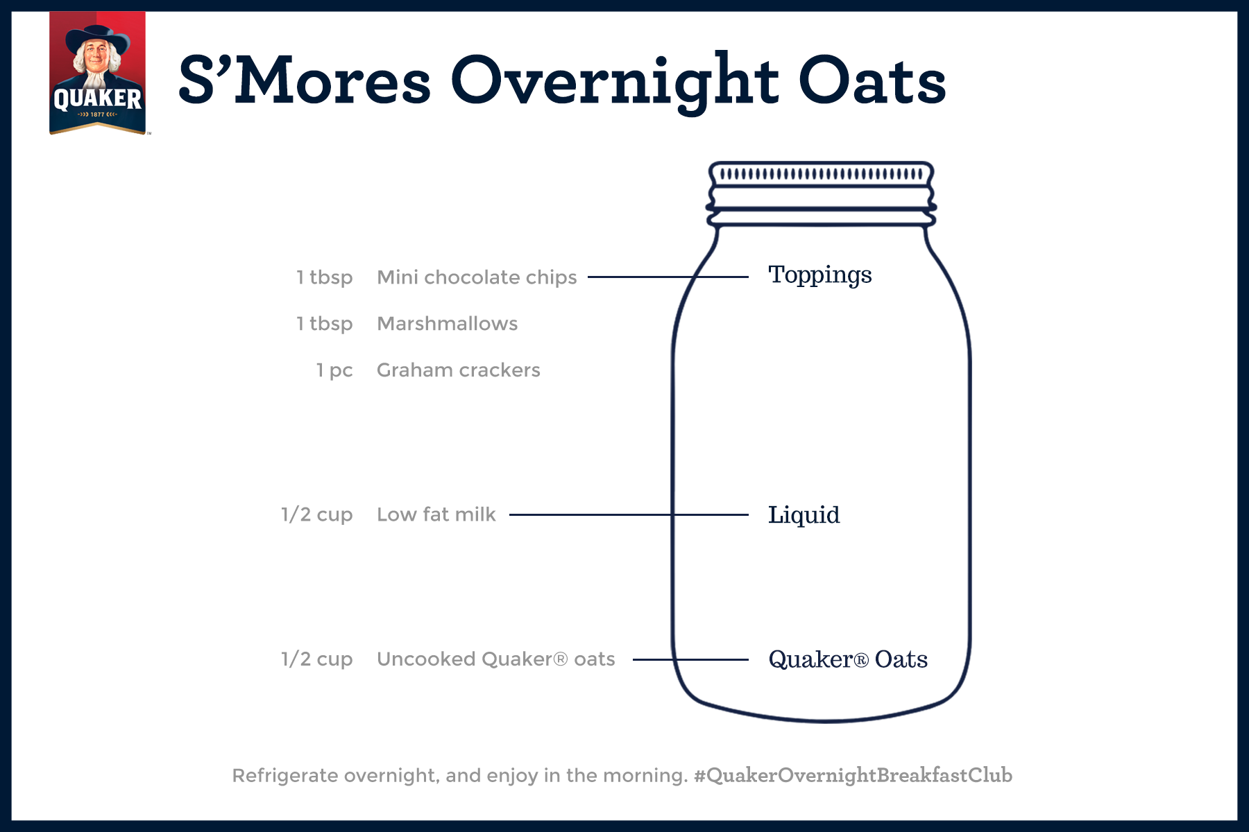 smores overnight oat recipe
