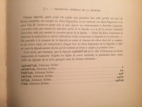 Séverin Icard's Identification des Monnaies excerpt