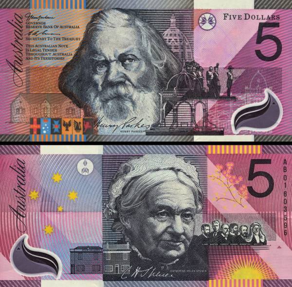 5 Dolárov Austrália 2001, polymer P56