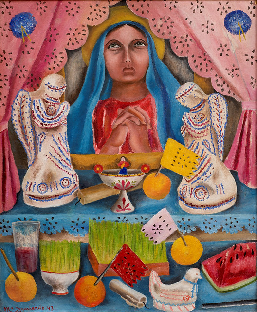 María Izquierdo, Our Lady of Sorrows, 1943, oil on board, private collection. From 40 years of Mexican Modern Art at the Museum of Fine Arts Houston