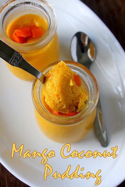 thai mango coconut pudding