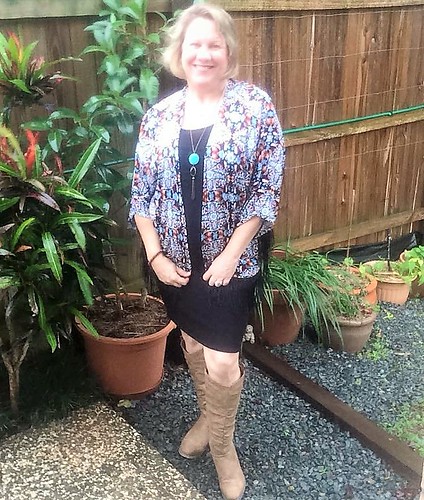What to Wear with Tan Knee High Boots | Middle Aged Mama