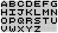 Preview of Cross Stitch Patterns: A to Z Alphabet Sampler (Large Letter Simple 5 by 5)
