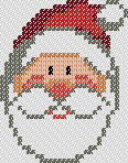 Preview of Cross Stitch Pattern: Christmas Santa Claus Head