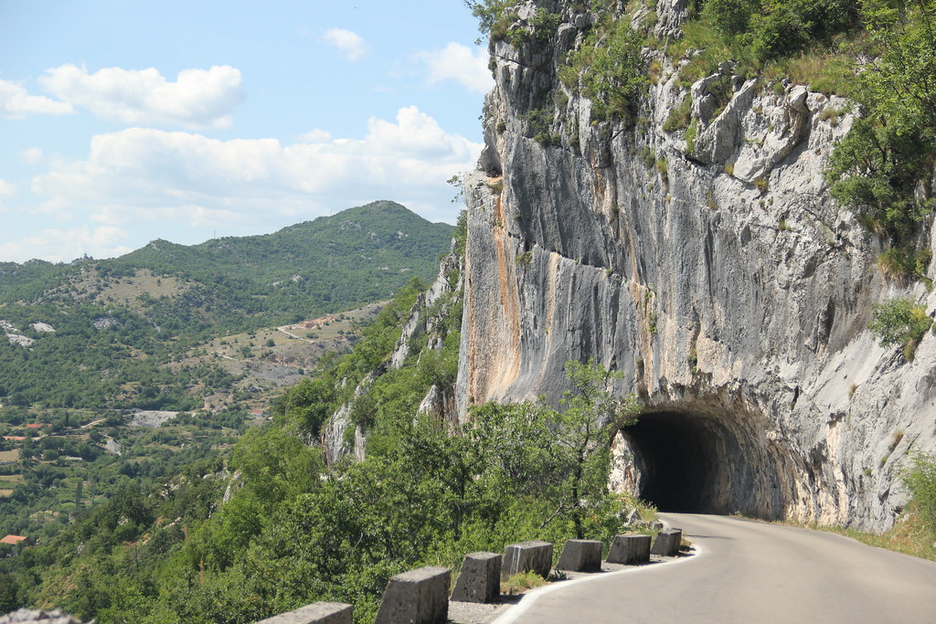 Tunnels carved through the mountains, Montenegro