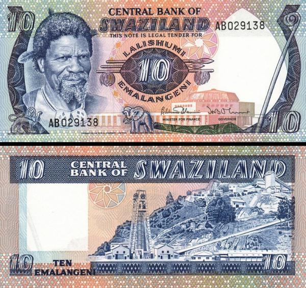 10 Emalageni Swaziland 1982-86, P10