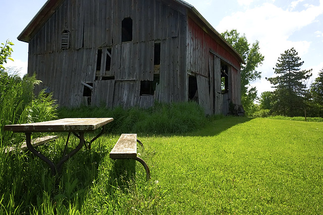 The Barn & the Picnic Table