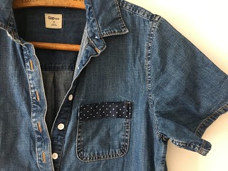 Lengethening a denim dress | EvinOK.com