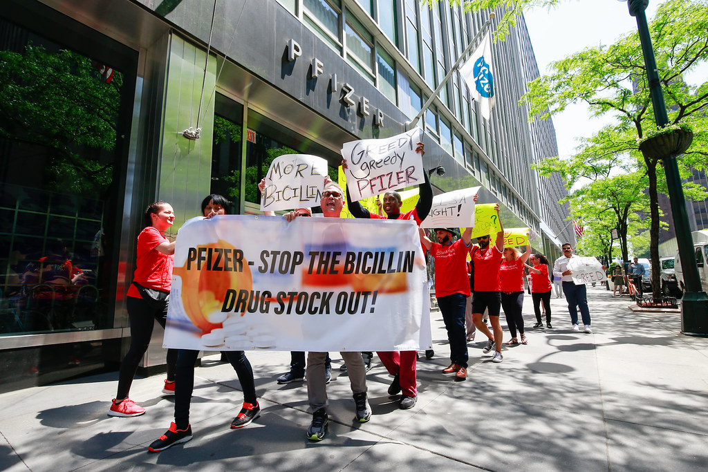 Pfizer Bicillin Stock Out Protest: New York