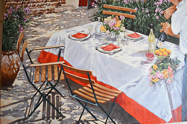Painting, Vineyard, Provence, France
