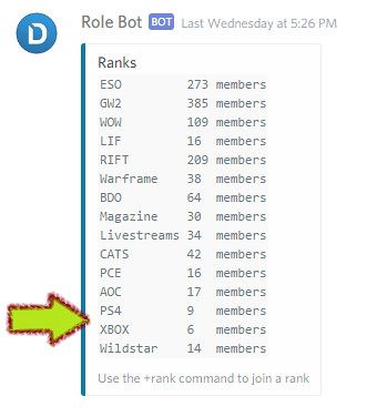 Discord Ranks with pointer