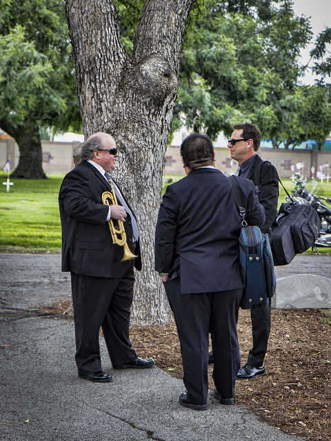 Memorial Day Downey Cemetery trumpeters