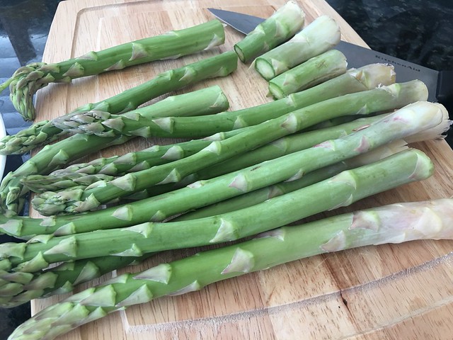 big fresh asparagus