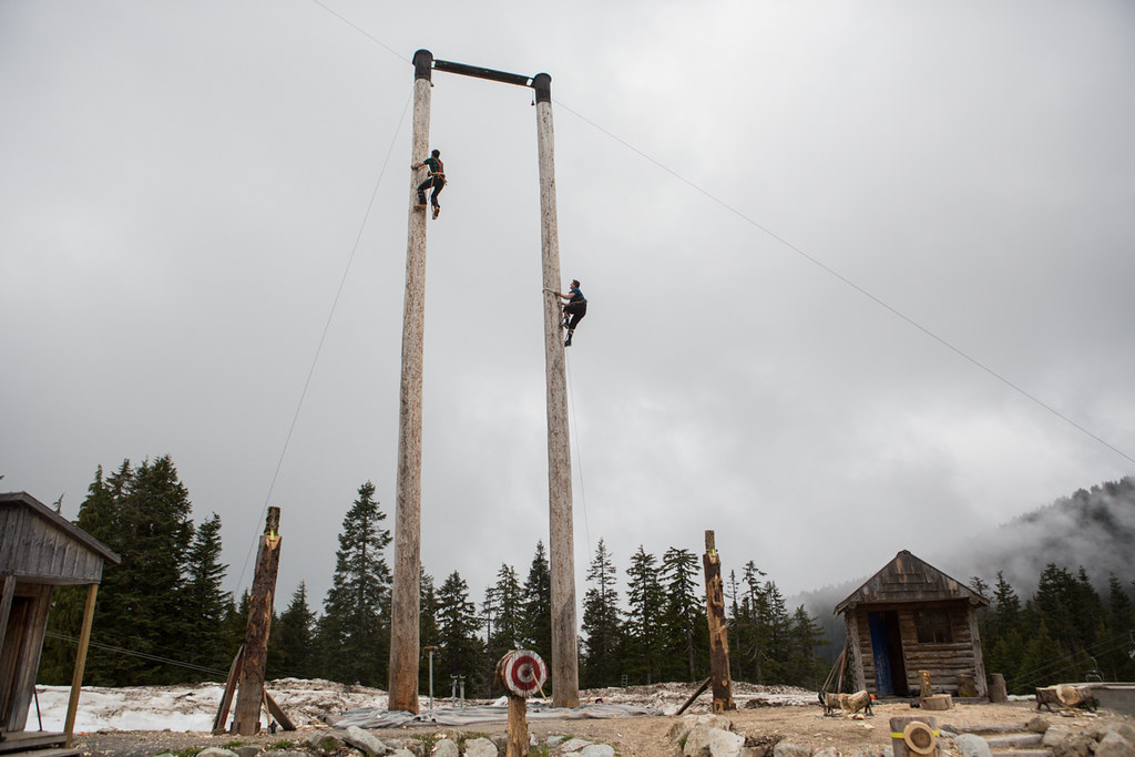 Tree Climbing Contest Lumberjack Show on Grouse Mountain