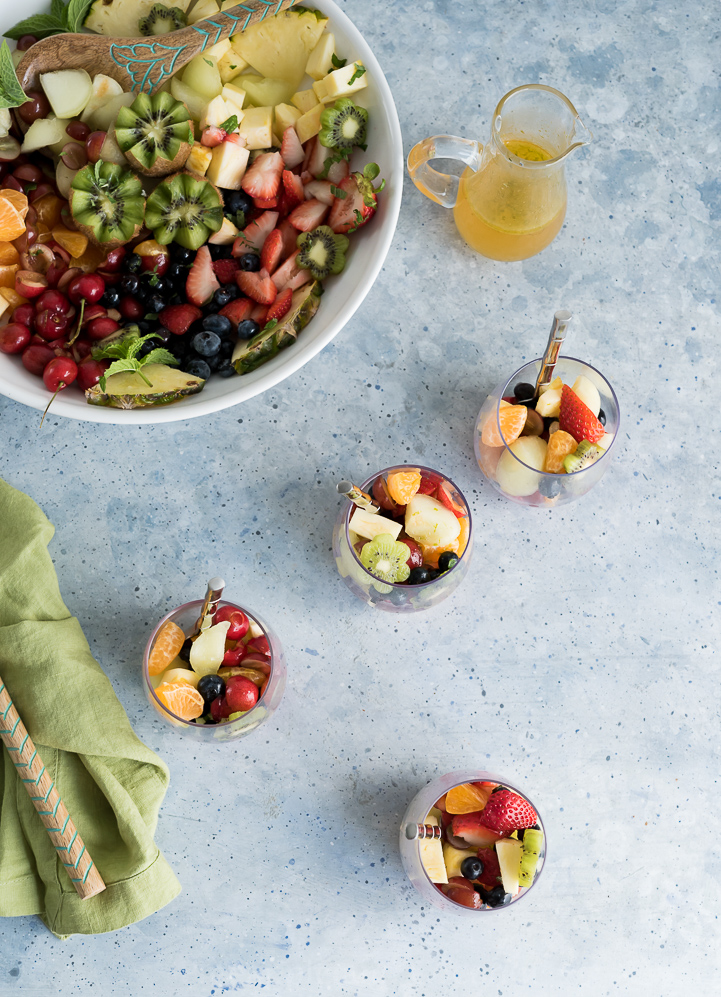 Summer Fruit Salad with Honey Lime Vinaigrette www.pineappleandcoconut.com #Discoverworldmarket #ad