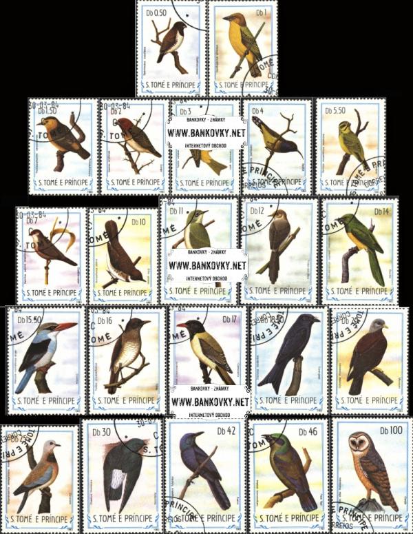 Známky Svätý Tomáš 1983 Vtáci, razítkovaná séria