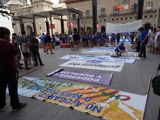 Manifestación en Zaragoza contra el proyecto del embalse de Biscarrués