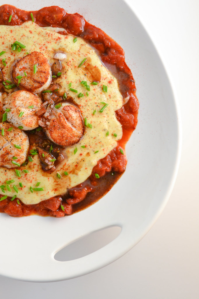 Scallops with Gouda Grits | Things I Made Today