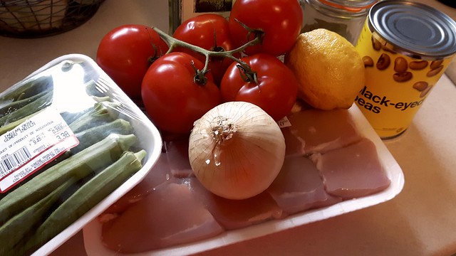 Okra Chicken Tomatoes 1