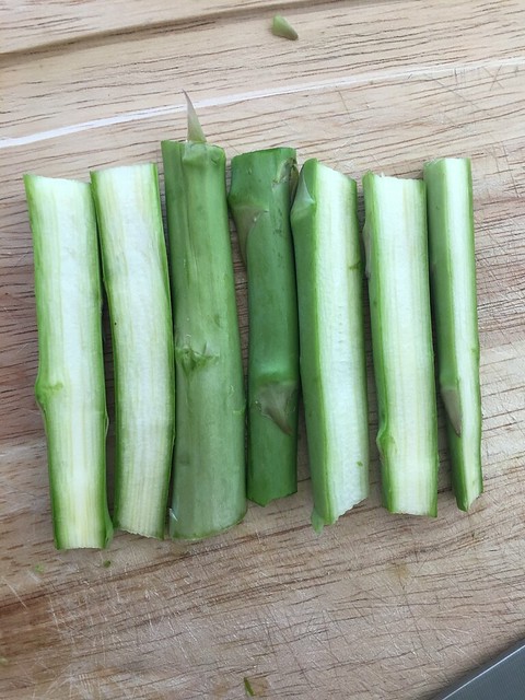 sliced asparagus
