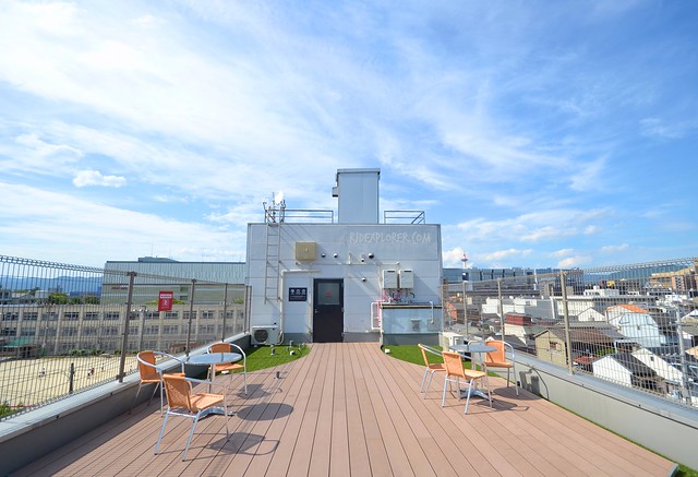 mosaic hostel kyoto roof deck