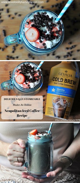 Delicious & Customizable Make At Home Neopolitan Iced Coffee Recipe #GevaliaBaristaAtWM