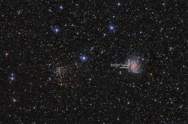 VCSE - Szupernóva robbanás a Tűzijáték galaxisban - NGC 6946 + SN2017 - Schmall Rafael