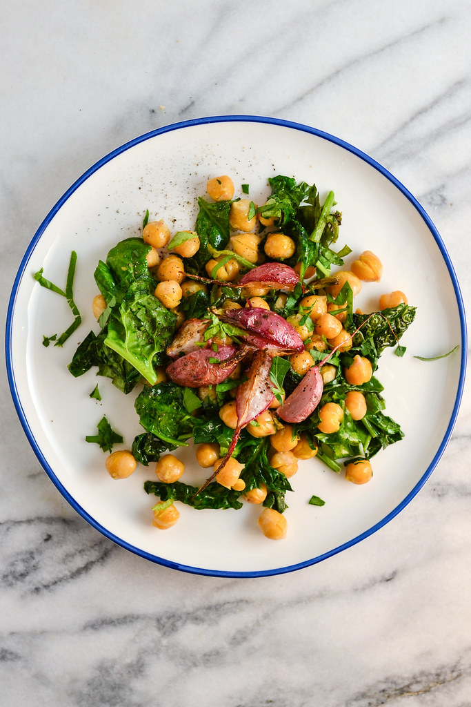 Chickpea, Spinach, and Roasted Radishes | Things I Made Today