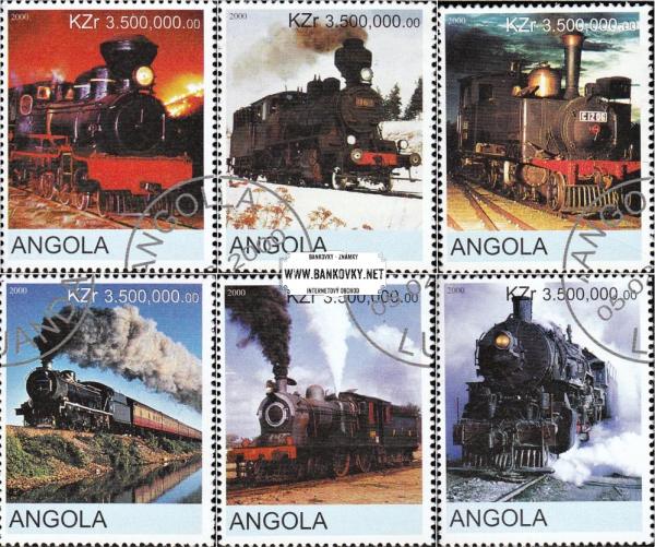 Známky Angola 2000 Staré lokomotívy