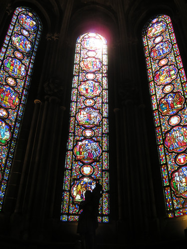 Stained glass windows of the Lille Cathedral in France