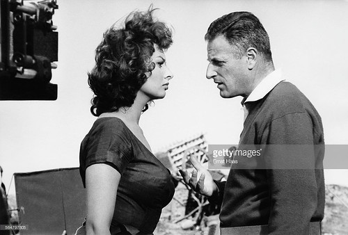 The Pride and the Passion - backstage - Sophia Loren and Stanley Kramer