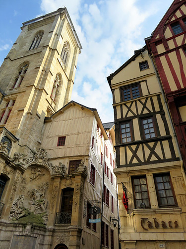 Norman-style timbered building in Rouen, France