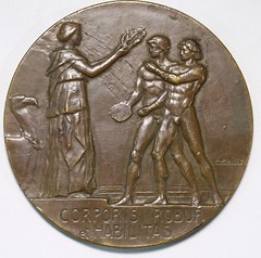 1919 Interallied Games Swim Medal obvere