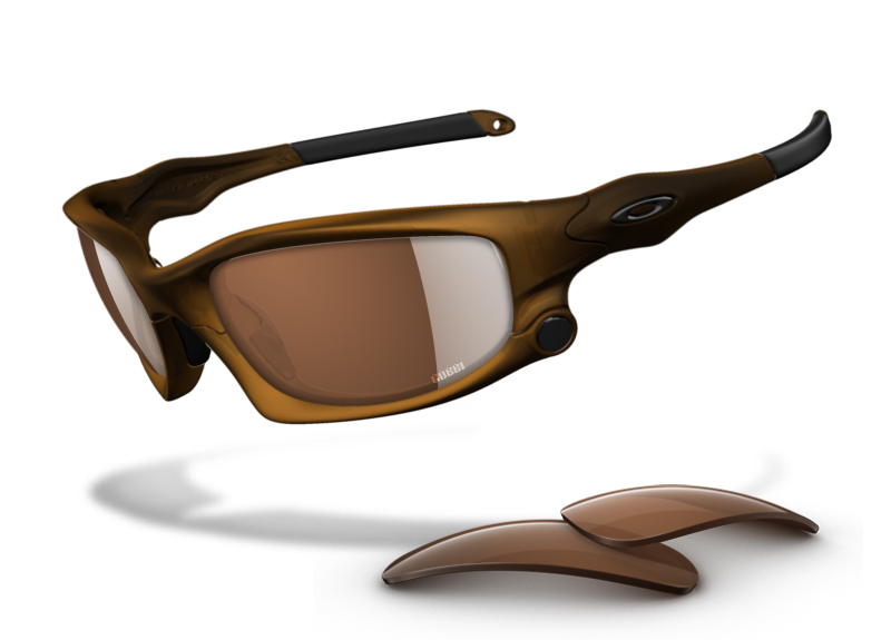 GOBBI™ Oakley: Split Jacket Sunglasses with VR28 Black Iridium Polarized Lenses - Custom Special Edition, Earth