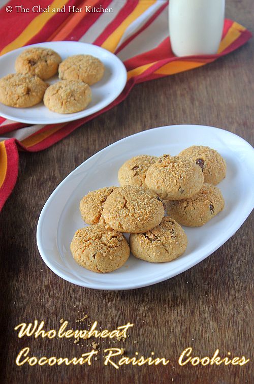 eggless wholewheat coconut cookies