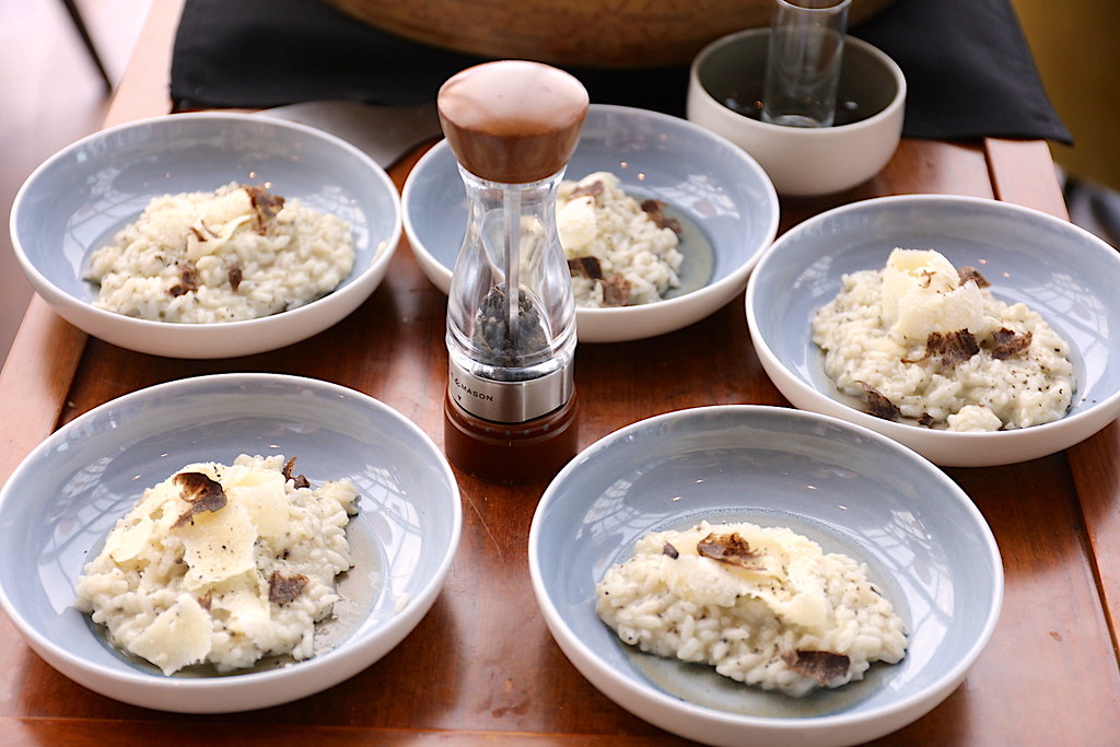 I'd eat all five bowls of the risotto!