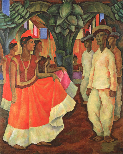 Diego Rivera, Dance in Tehuantepec, 1928, oil on canvas, collection of Eduardo F. Costantini, Buenos Aires. © 2017 Banco de México Diego Rivera Frida Kahlo Museums Trust, Mexico D. F. / Artists Rights Society (ARS), New York. From 40 years of Mexican Modern Art at the Museum of Fine Arts Houston
