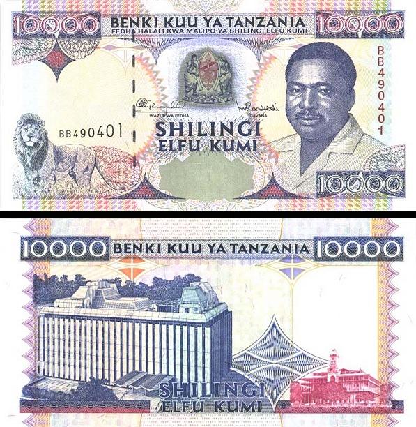 10 000 Šilingov Tanzánia 1995, P29